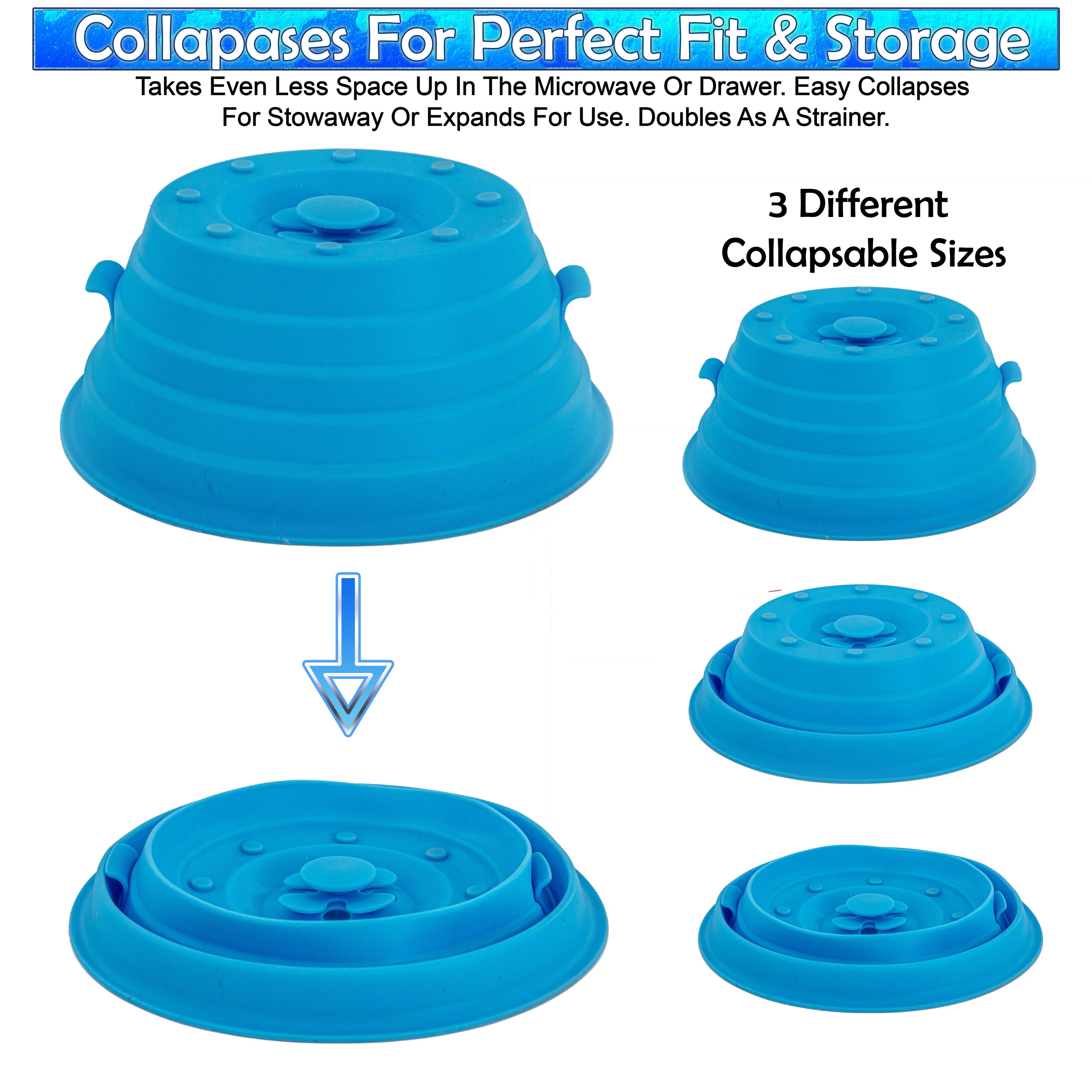 Magnetic Silicone Microwave Cover Lid, Collapsible & Splatter-Proof K86970