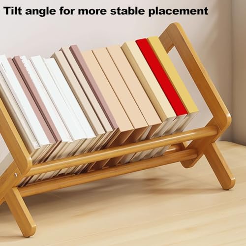 Bamboo Desktop Bookshelf for Desk and Bedside Storage F8368