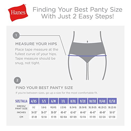 Women's Hi-Cut Cotton Panties, 6-Pack E485