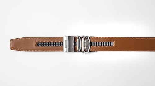 Men's Full Grain Leather Ratchet Belt with Slide Buckle G244468