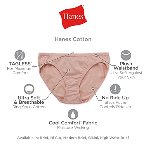 Women's High-Waisted Cotton Brief Underwear, 6-Pack R4727