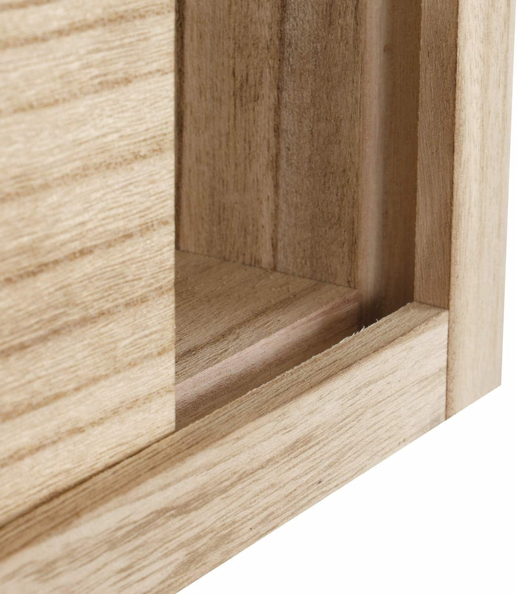 Solid Wood Wall Hanging Hidden Compartment Display Cabinet D880