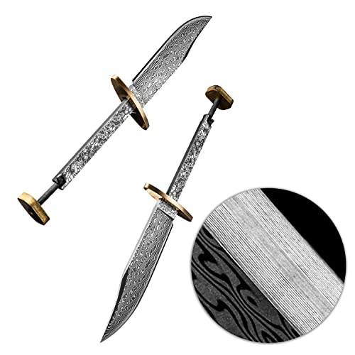 Damascus Steel Bowie Knife Blank for DIY Knifemaking R89100