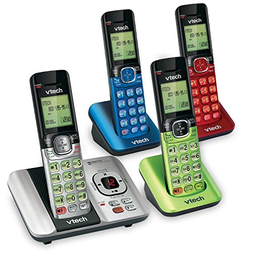 Cordless Phone with Answering System, 4 Handsets, Expandable to 5 V608568