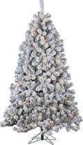 7 ft Pre Lit Clear UL Flocked Montana Pine
