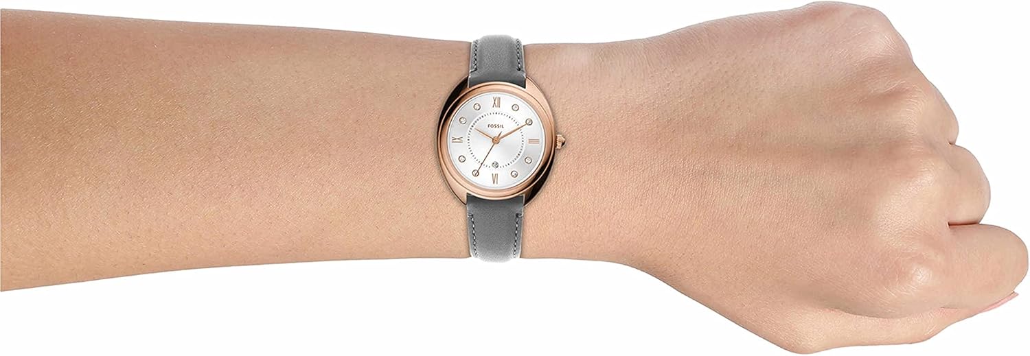Women's Quartz Stainless Steel and Eco-Leather Three-Hand Watch O162516
