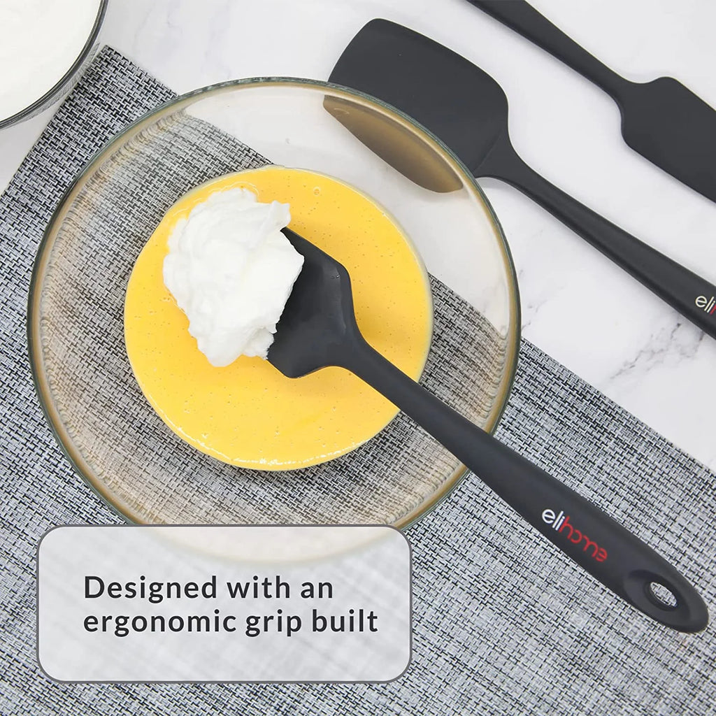Silicone Spatula Set 3 Piece, Heat Resistant Non Stick Kitchen Scraper for Cooking and Baking Q91309