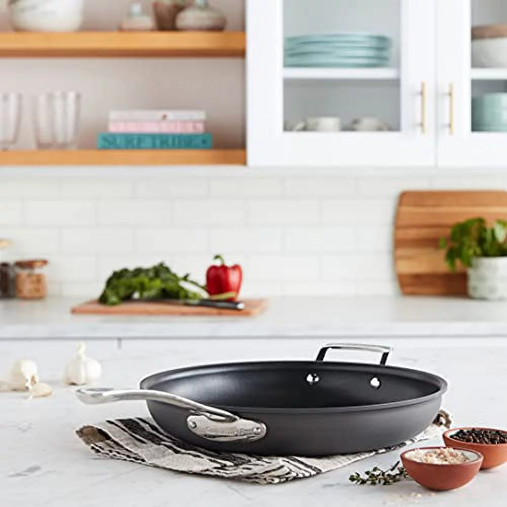 12-Inch Hard Anodized Open Skillet with Helper Handle S246