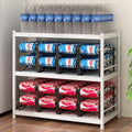 4 Pack Soda Can Organizer Rack for Pantry, Stackable Beverage Soda Can Storage Dispenser Holder for Refrigerator, Cabinet, Black