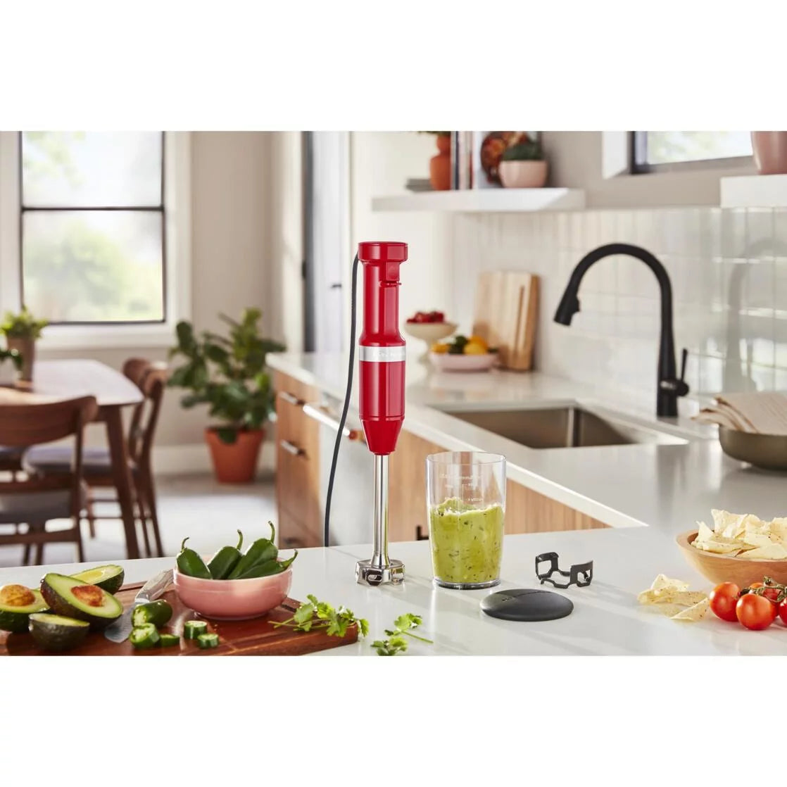 Corded Hand Blender, Variable Speed, Red N403