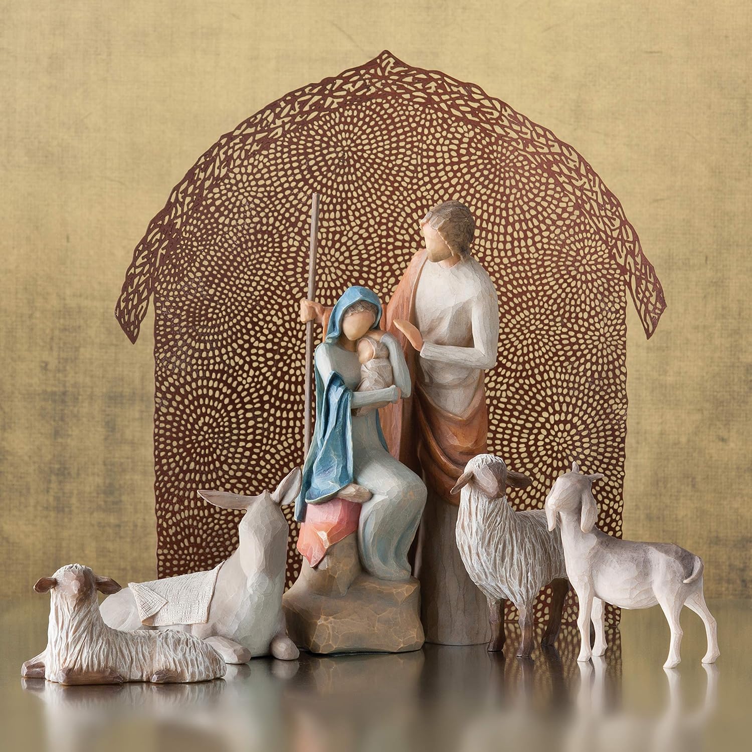 Nativity figures hand-painted 4-piece set U4016