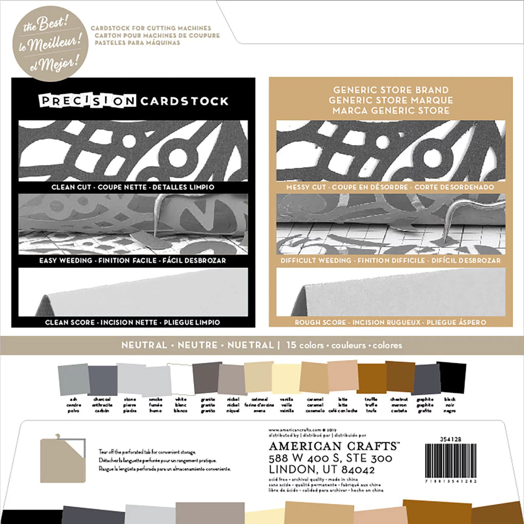 Precision Cardstock Pack 80lb 12x12 60 Sheets Y70472