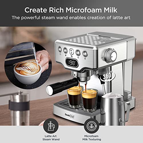 Espresso Machine, 20 Bar with Milk Frother, Compact Coffee Maker Q25099