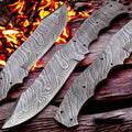 Wilson Roy Damascus Steel Full Tang Blank Blade knife Custom Handmade for Knife Making supplies-7VV