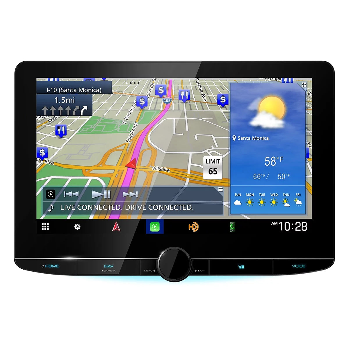Kenwood DNR1007XR eXcelon 10.1" High Definition Navigation Car Stereo Receiver with Capacitive Touch Panel