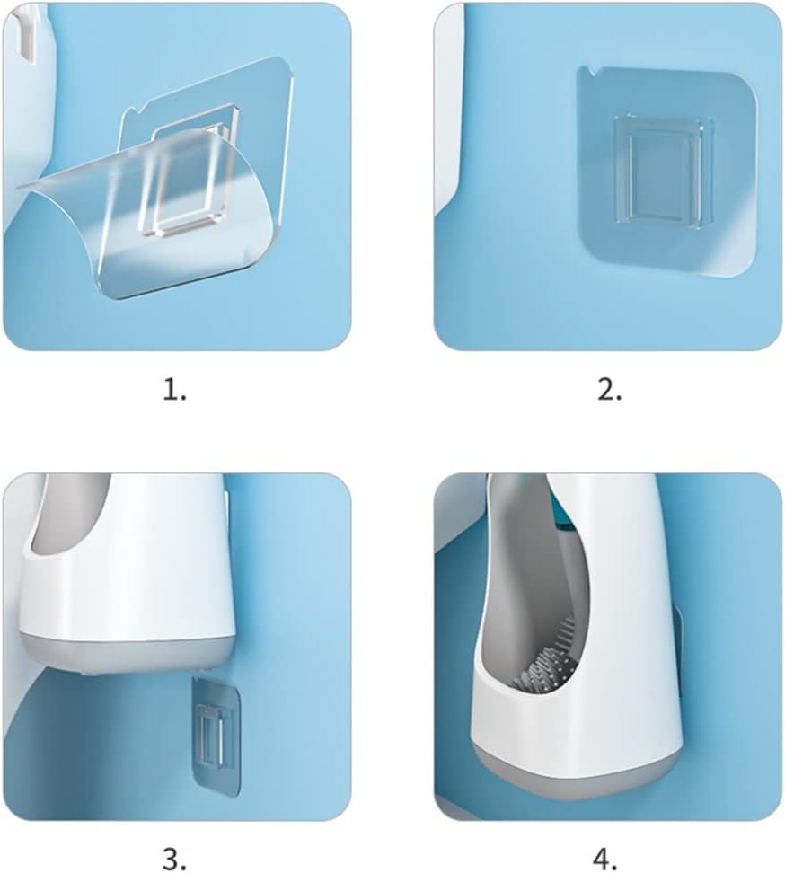 Silicone Toilet Brush with Holder, No Dead Corners Cleaning Set V11882