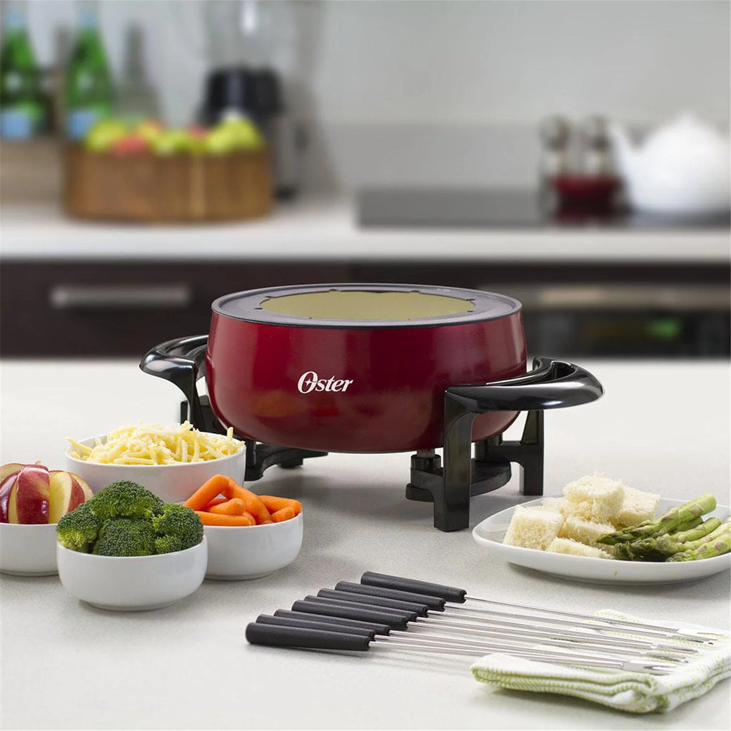 Electric Fondue Set, 2.8 Liter, Non-Stick, Red N67337