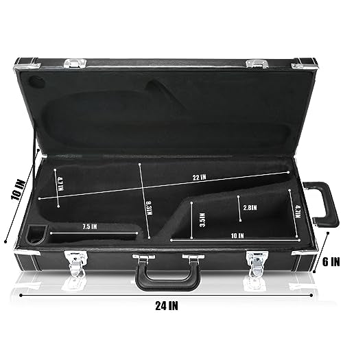 Portable Alto Saxophone Case with Lock, Waterproof Leather Gig Bag I47656