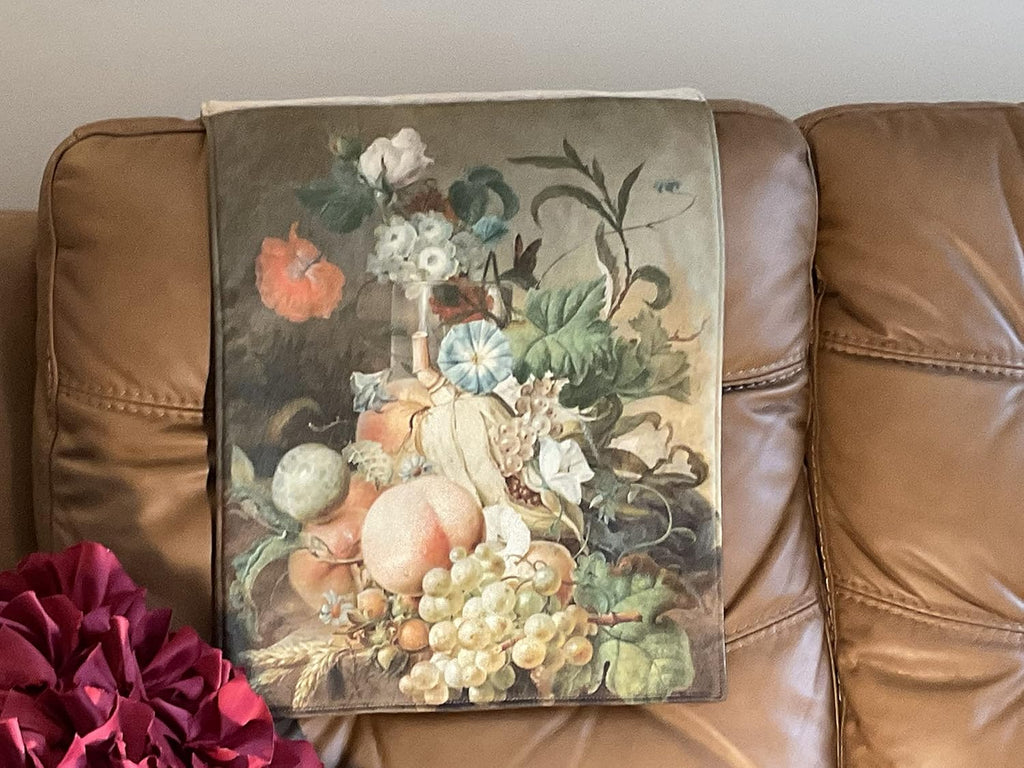 Reversible Headrest Cover for Furniture, Chairs & Sofas, Fruit Design M4153