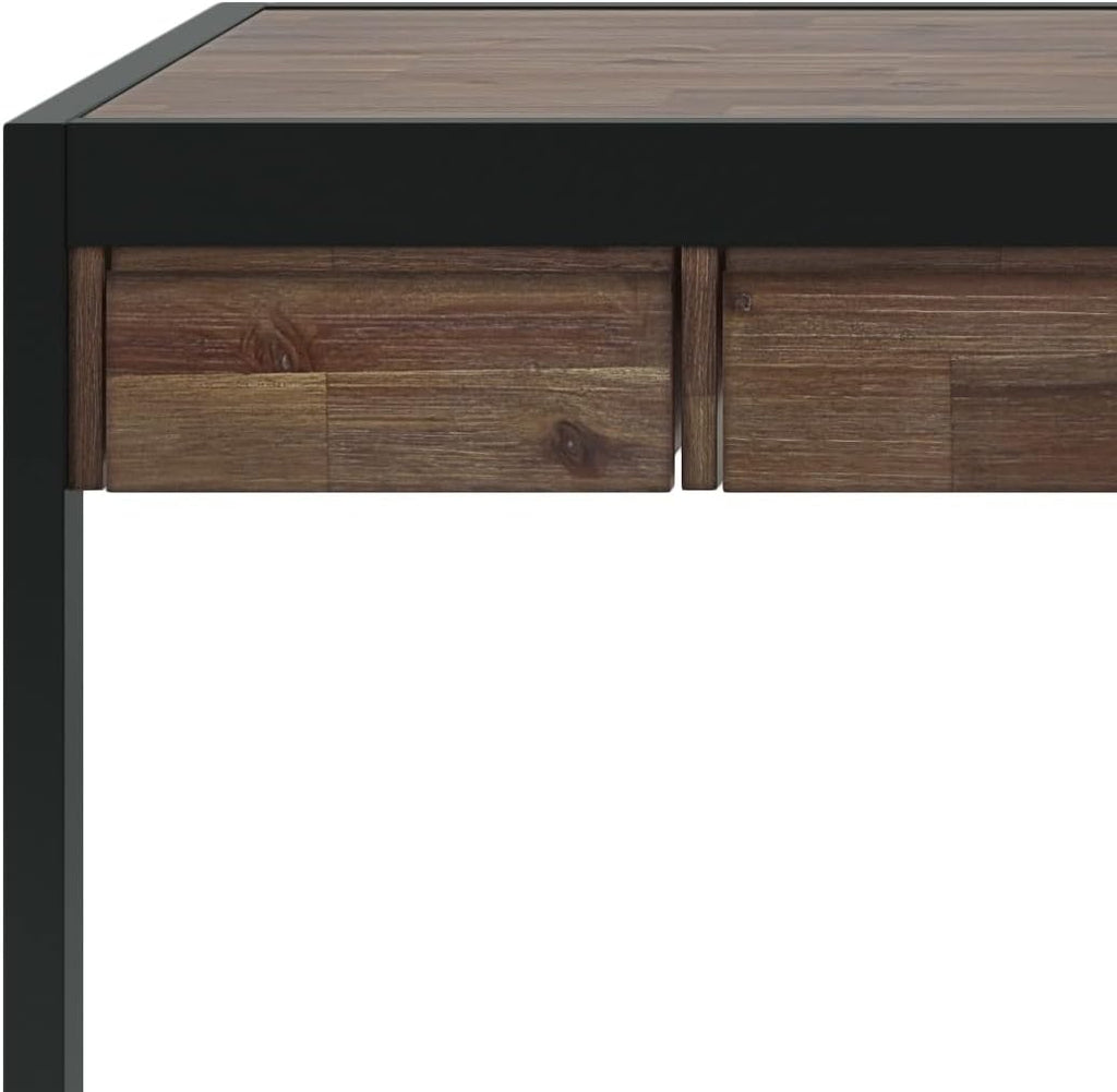 Solid Acacia Wood 48 Inch Small Desk in Rustic Brown N53092