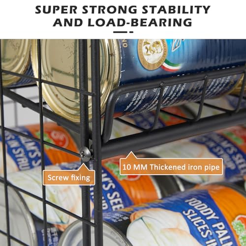 Adjustable 2-Tier Can Rack Organizer for Pantry Cabinet, 3 Pack N708