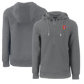 Men's Cutter & Buck Gray Denver Broncos Throwback Roam Eco Half-Zip Recycled Pullover Hoodie