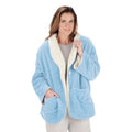 CATALOG CLASSICS Womens Bed Jacket with Pockets, Fleece Bed Jackets for Women