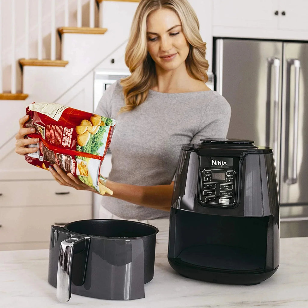 Air Fryer 4 Quart, Crisps Roasts Reheats Dehydrates, Grey Y8023