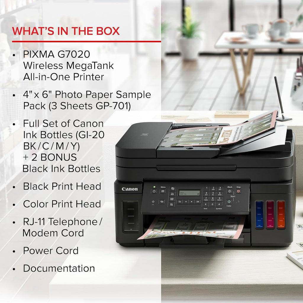 Wireless All-in-One Supertank Printer with Copier, Scanner, Fax and ADF L406