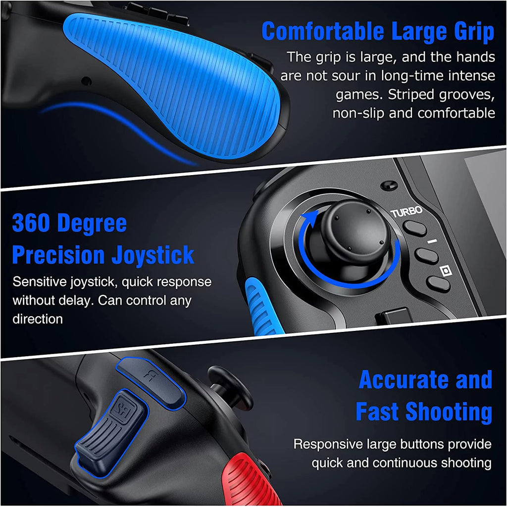 Controller for Nintendo Switch/OLED, One-Piece Joypad with Adjustable Turbo and Dual Motor Vibration O46052