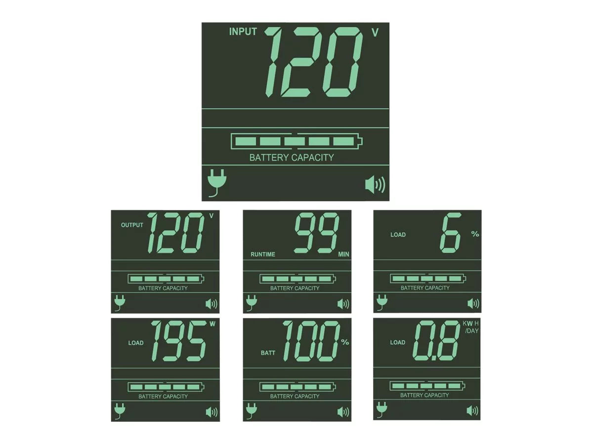 1000VA 700W 6 Outlet 2U Rackmount Line Interactive UPS L42717