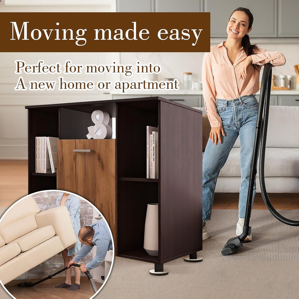 Felt Furniture Sliders for Hardwood Floors, 3.5 Inches Reusable Movers B153526