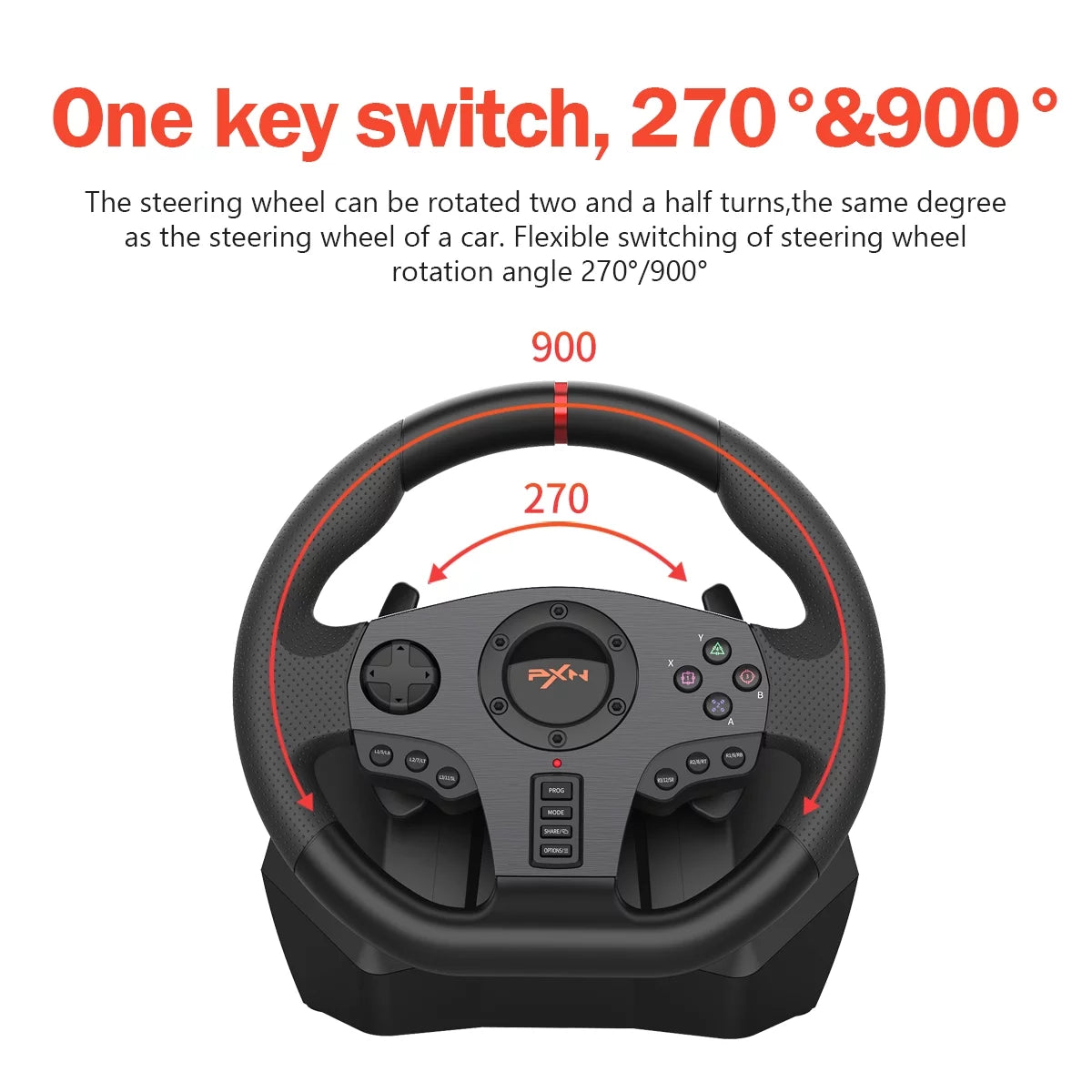 Racing Steering Wheel for Xbox, PS4, PC, Switch R281061