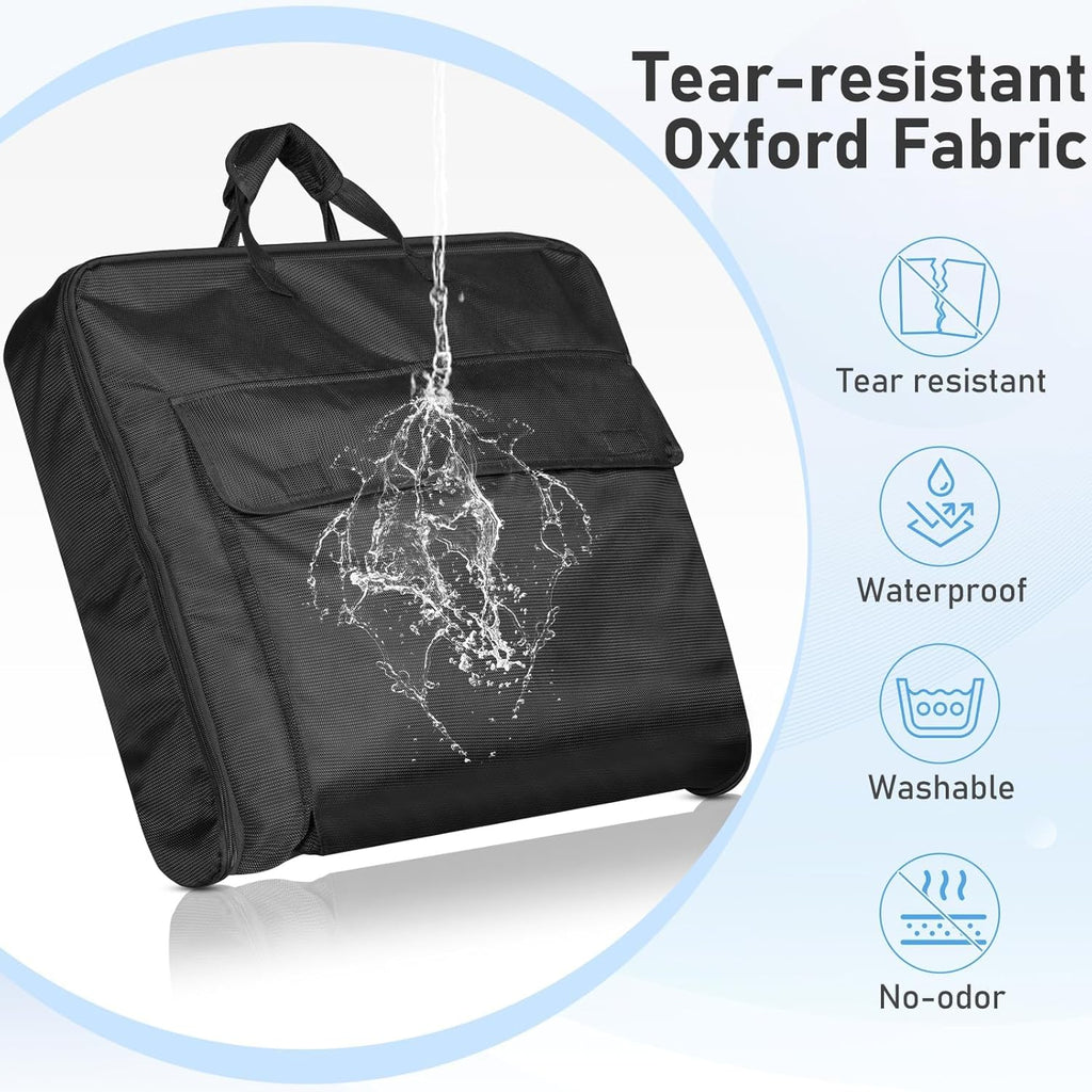 Carry On Garment Bag for Travel with Shoulder Strap, Waterproof Suit Cover with 3 Pockets, Black N3900