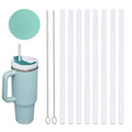 Greant 8 PCS Stainless Steel Straw compatible with Stanley Adventure Quencher Tumbler 40 oz, Straw with Straw Cover, Metal Straws with Straw Tip compatible with Stanley (Stainless Steel, 12 inch)