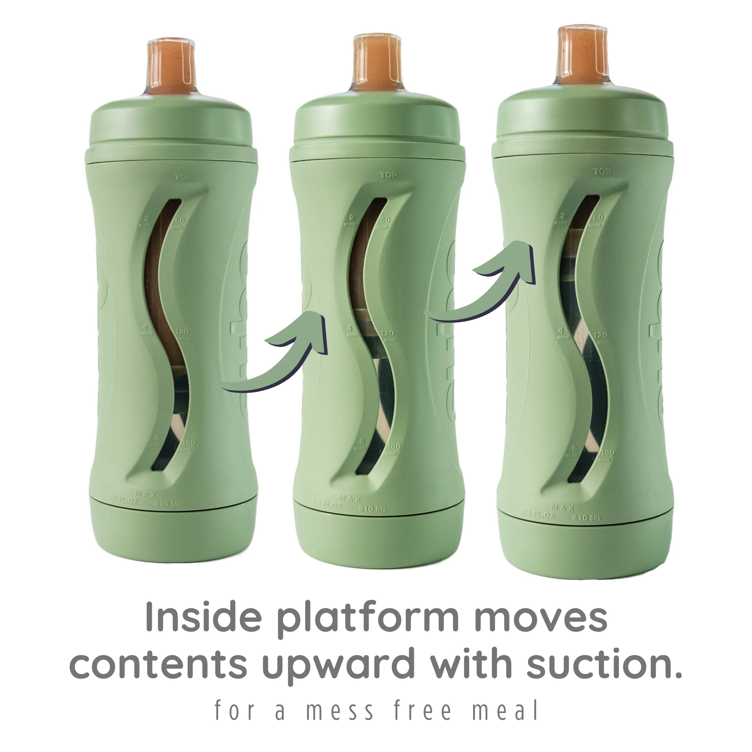 Baby Food Bottle Self Feeder with Squeeze Free Design D8102