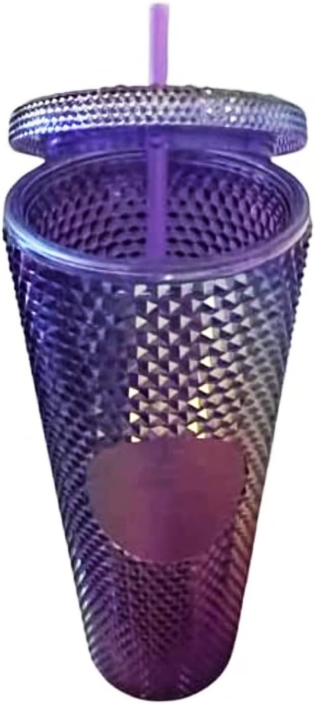 Purple Oil Slick 24oz Tumbler with Straw X434