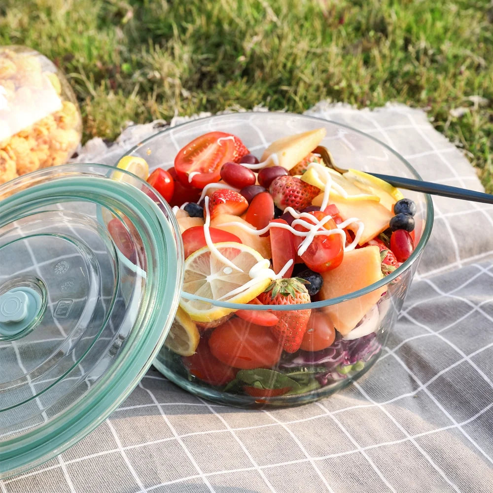 Large Trifle Bowl with Lid for Layered Desserts I5230