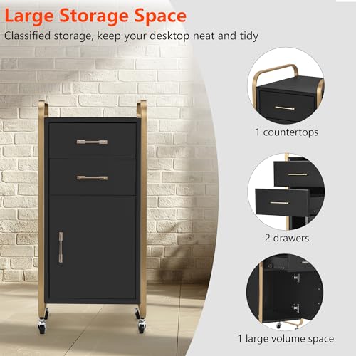 Salon Storage Trolley Cart with Wheels for Hair Stylist S96331