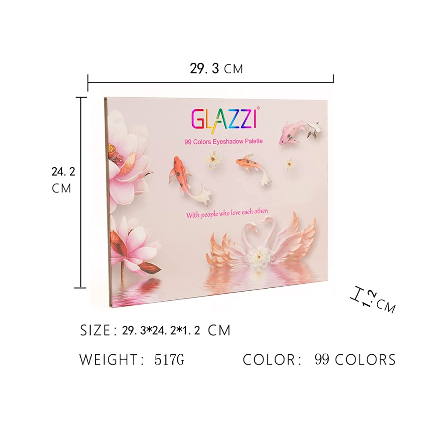 Matte Glitter Eyeshadow Palette, Waterproof, 99 Colors M463