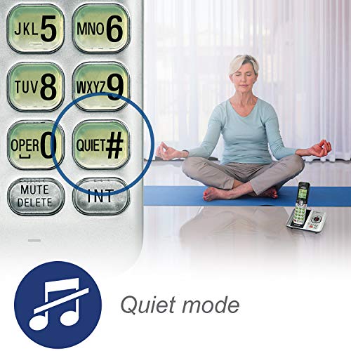 Cordless Phone with Answering System, 4 Handsets, Expandable to 5 V608568