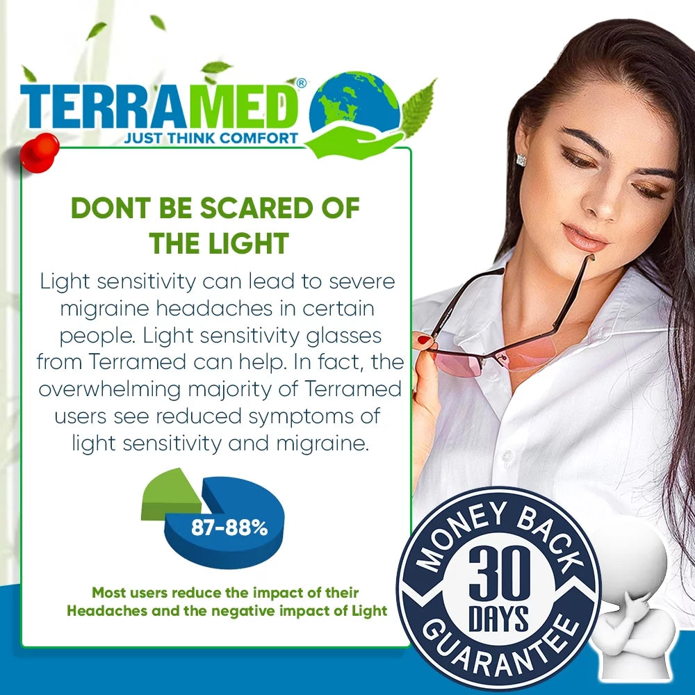 Migraine Glasses for Light Sensitivity and Eye Strain Relief M543