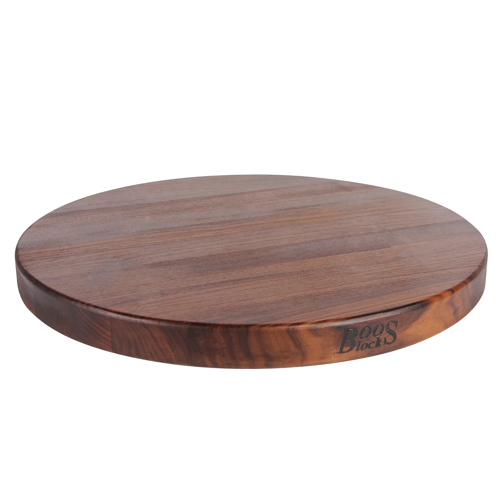 John Boos Walnut Wood Round Cutting Board for Kitchen, 18" x 18" x 1.5"