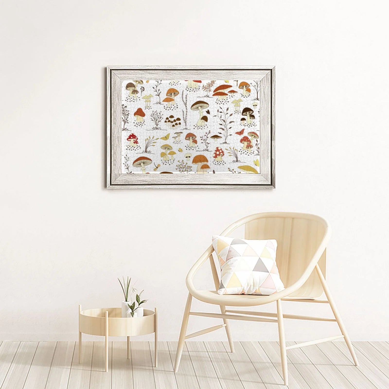 1000 Pieces Jigsaw Puzzle Mushrooms and Butterflies E521