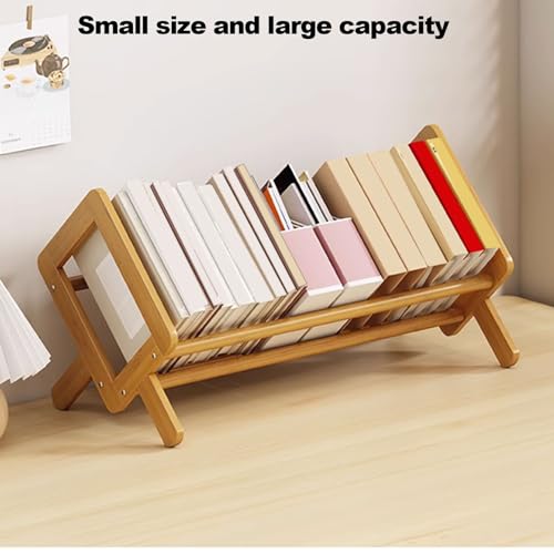 Bamboo Desktop Bookshelf for Desk and Bedside Storage F8368