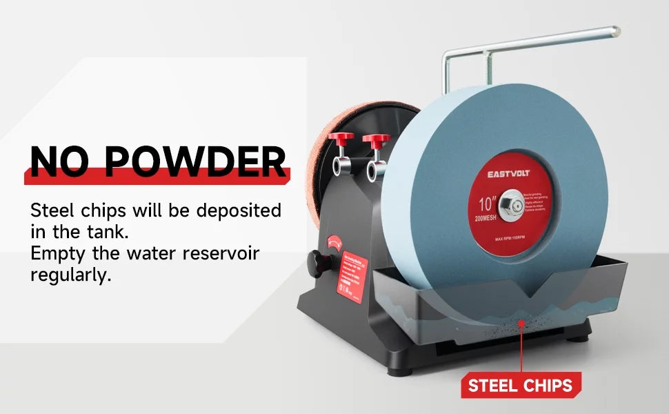 10 Inch Low Speed Wet Grinding Machine, Variable Speed Water Cooled Sharpening System U54726