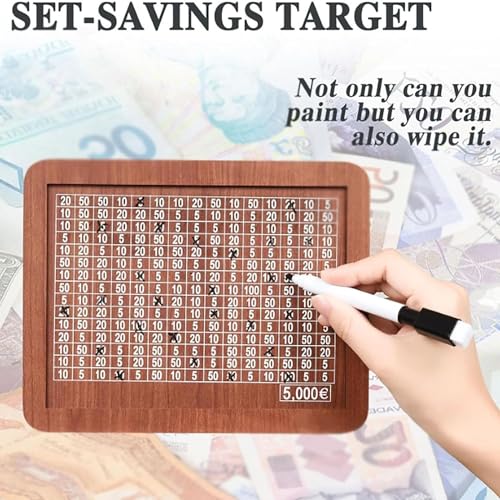 Wooden Savings Box with Coin Counter for Adults R8408