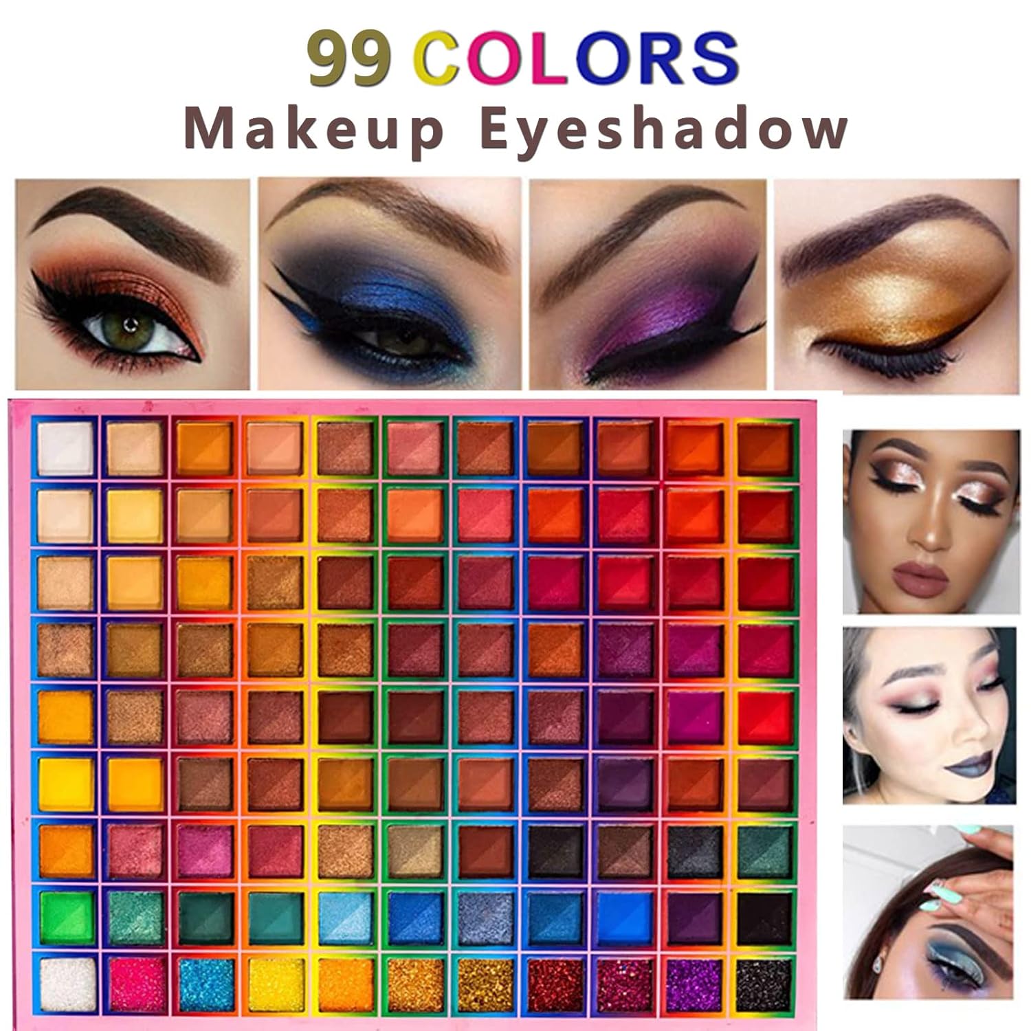 Matte Glitter Eyeshadow Palette, Waterproof, 99 Colors M463