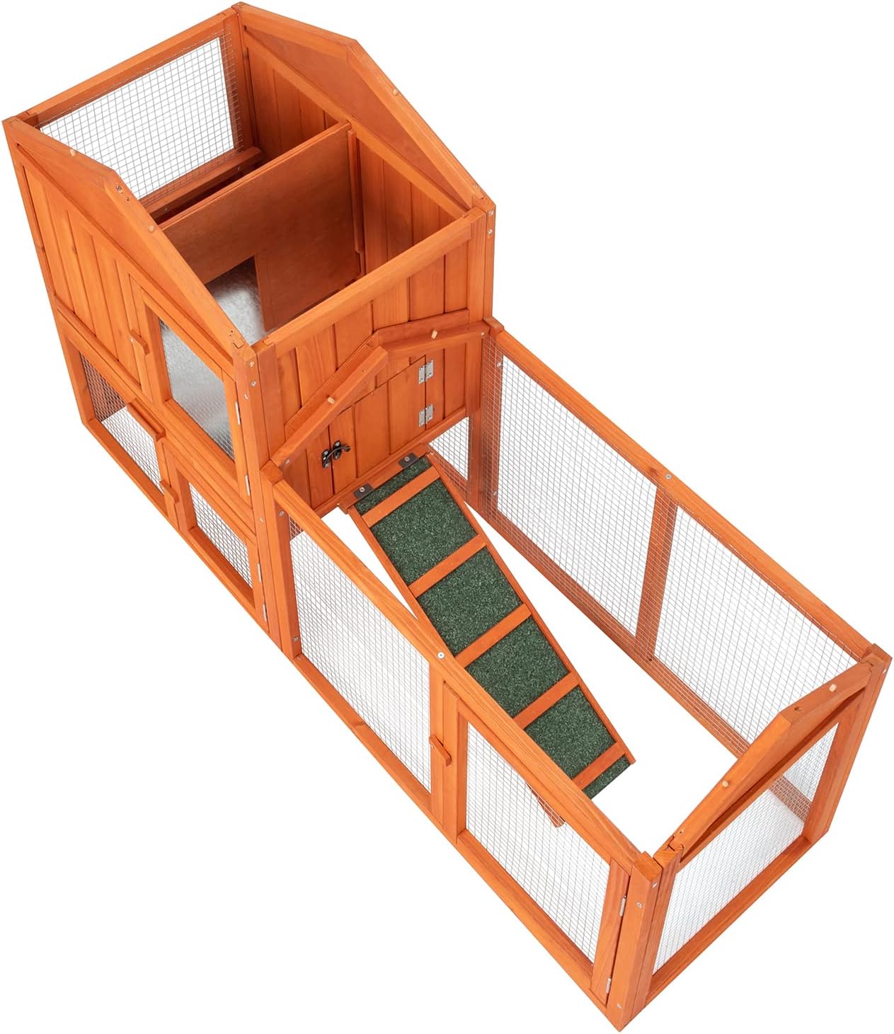 Wooden Chicken Coop with Wheels for Small Animals P671312