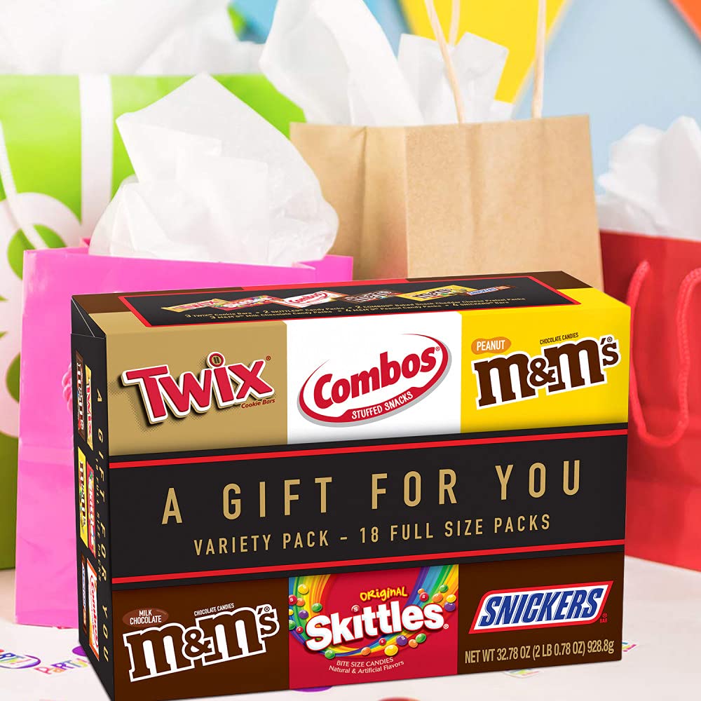 Candy Gift Box with 18 Full Size Chocolate Bars U166